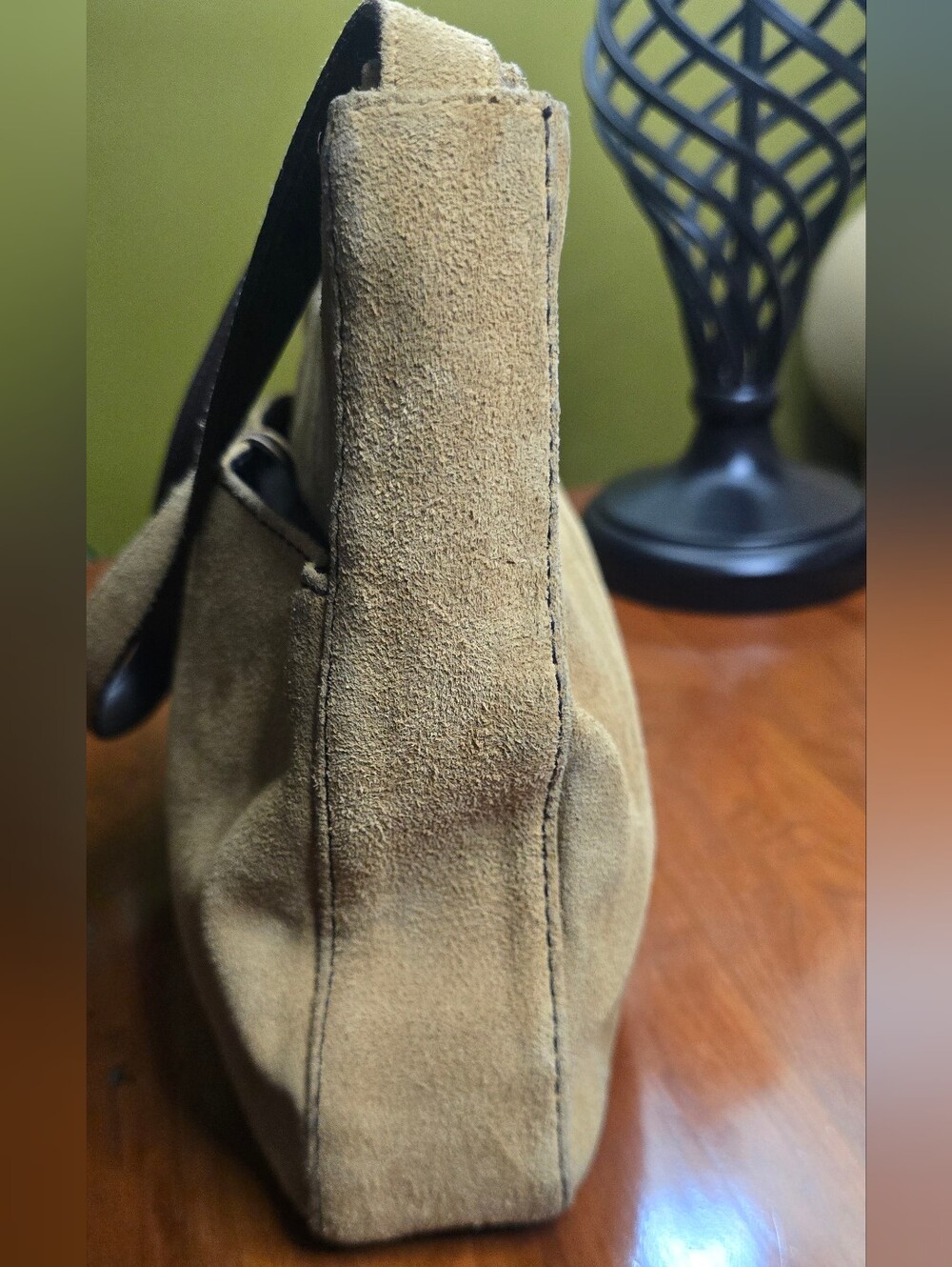 Vintage Ralph Lauren Y2K Genuine Suede Shoulder Bag - Picture 6 of 13